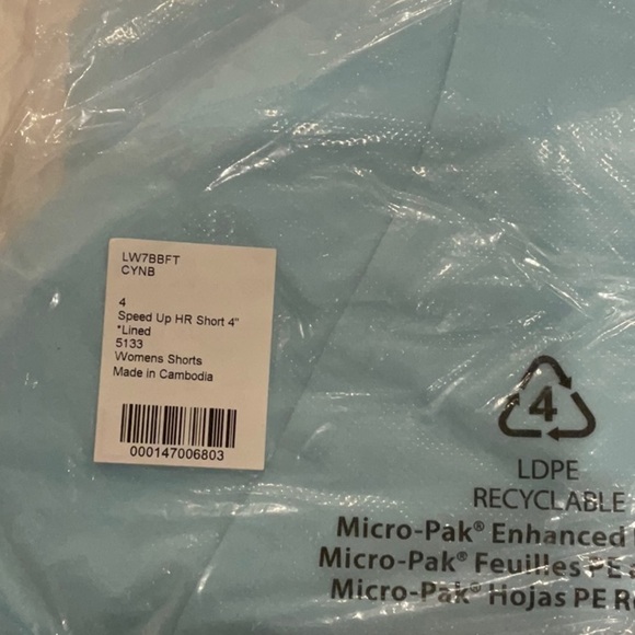 C - Lululemon Speed Up High-Rise Lined Short 4"
Cyan Blue - Picture 6 of 6